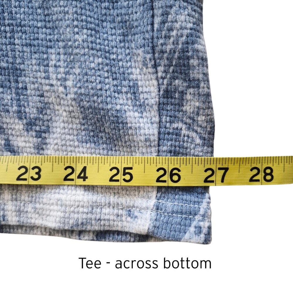 Oversized Boxy Denim Printed Waffle Tee Shirt & Shorts Set Track Suit Size XL - Picture 9 of 16